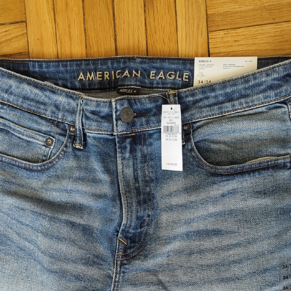 American Eagle Outfitters Airflex Blue Denim Length 34